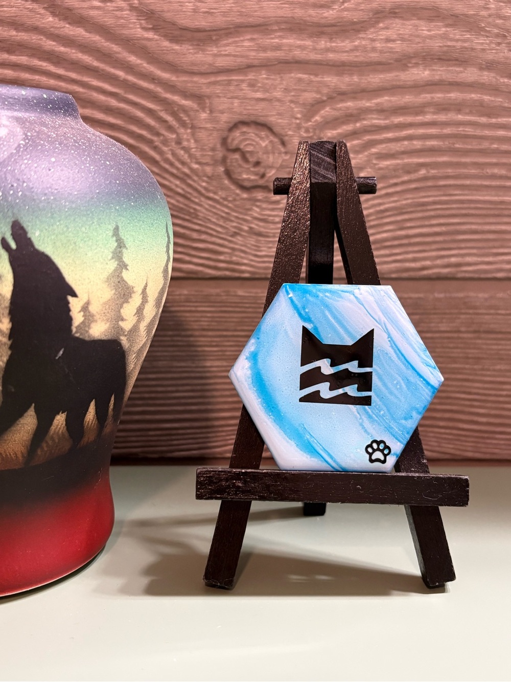 Blue Riverclan Warrior Cats Decorative Hexagon Tile